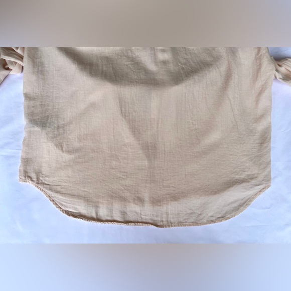 * F21 | Oversized Cream Button-down Cotton Shirt - Picture 12 of 16